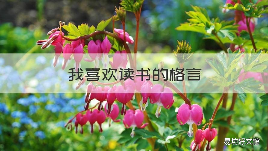 我喜欢读书的格言 我喜欢读书的格言20字