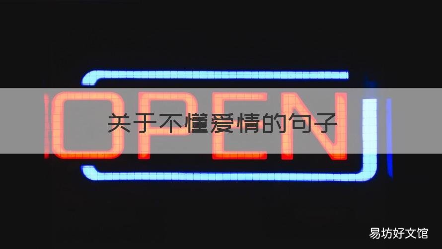 关于不懂爱情的句子 不懂爱情的句子 经典