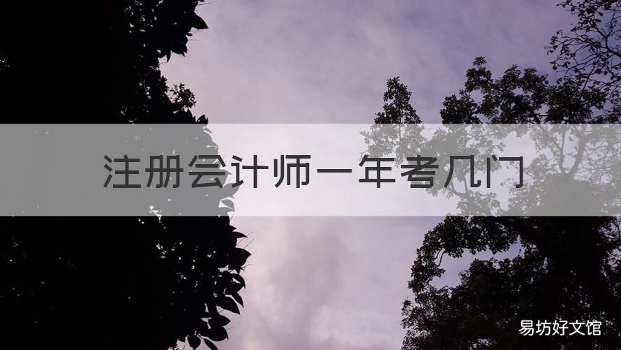 注册会计师一年考几门 注册会计师一年能考几门