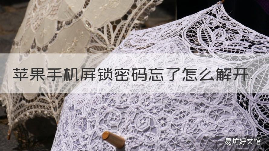 苹果手机屏锁密码忘了怎么解开 苹果手机屏幕密码锁忘记了怎么解