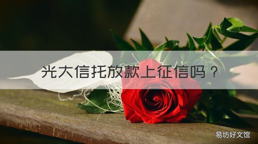 光大信托放款上征信吗 提钱游光大信托放款上征信吗