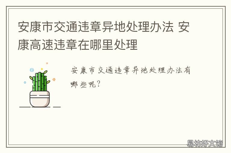 安康市交通违章异地处理办法