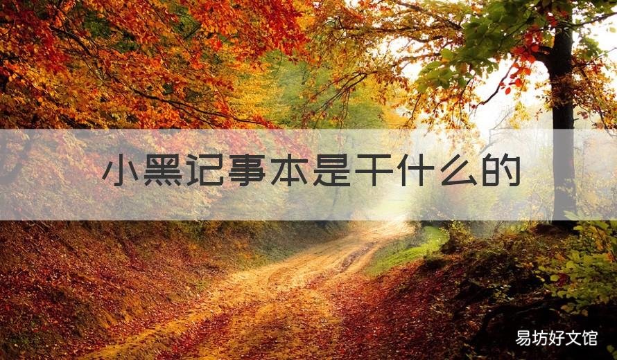 小黑记事本是干什么的 小黑记事本是谁开发的