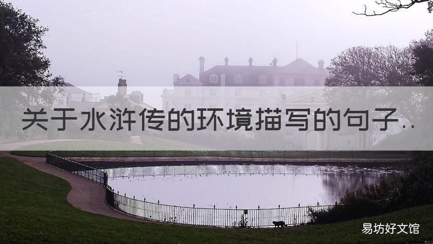 关于水浒传的环境描写的句子 水浒传中环境描写的段落及作用