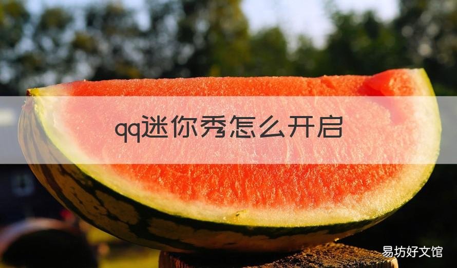 qq迷你秀怎么开启 qq迷你秀怎么打开