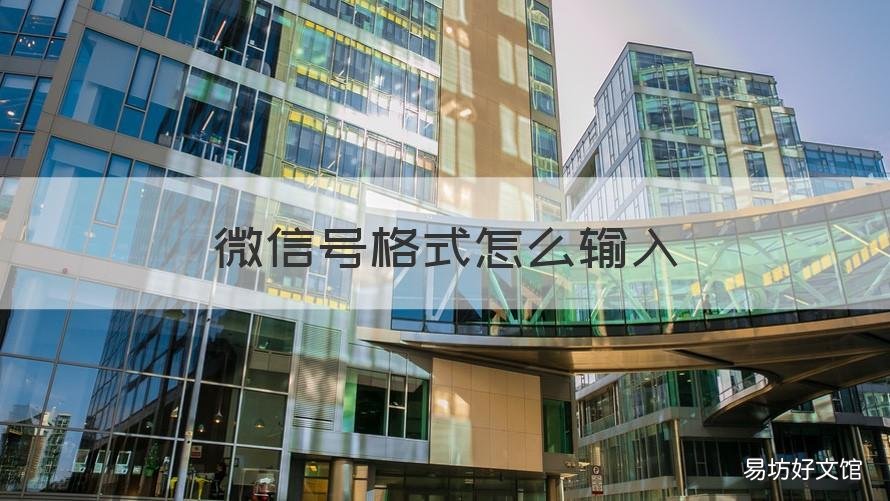 微信号格式怎么输入 微信微信号格式