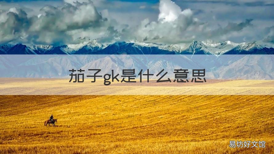 茄子gk是什么意思 gk茄子nmlgb