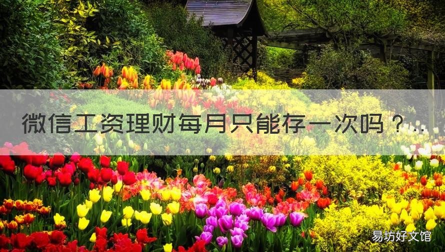 微信工资理财每月只能存一次吗 微信理财一千一个月多少