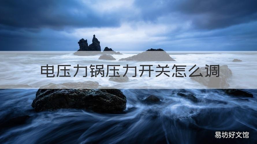 电压力锅压力开关怎么调 电压力锅压力开关怎么调节