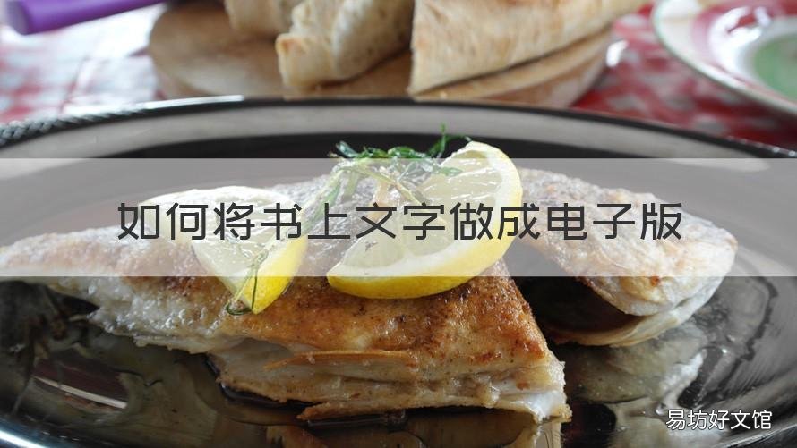 如何将书上文字做成电子版 怎样把整本书上的文字变成电子版