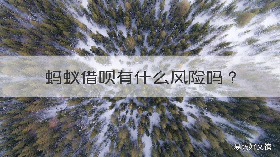 蚂蚁借呗有什么风险吗 借呗借钱有什么风险