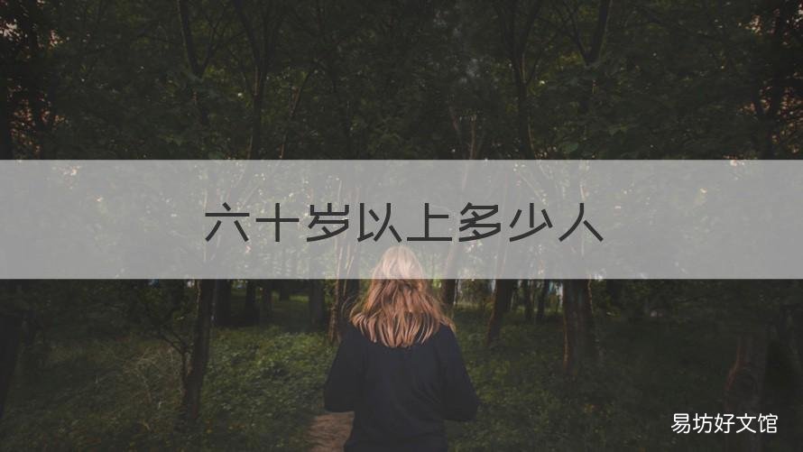 六十岁以上多少人 六十五岁以上有多少人
