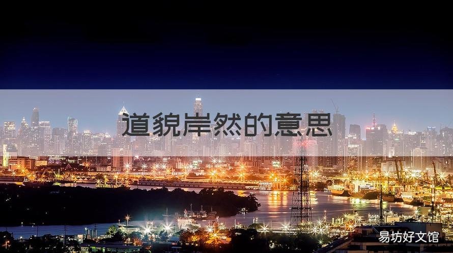道貌岸然的意思 道貌岸然的意思和用法