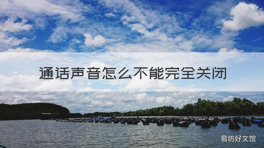 通话声音怎么不能完全关闭 语音通话怎么关闭自己的声音