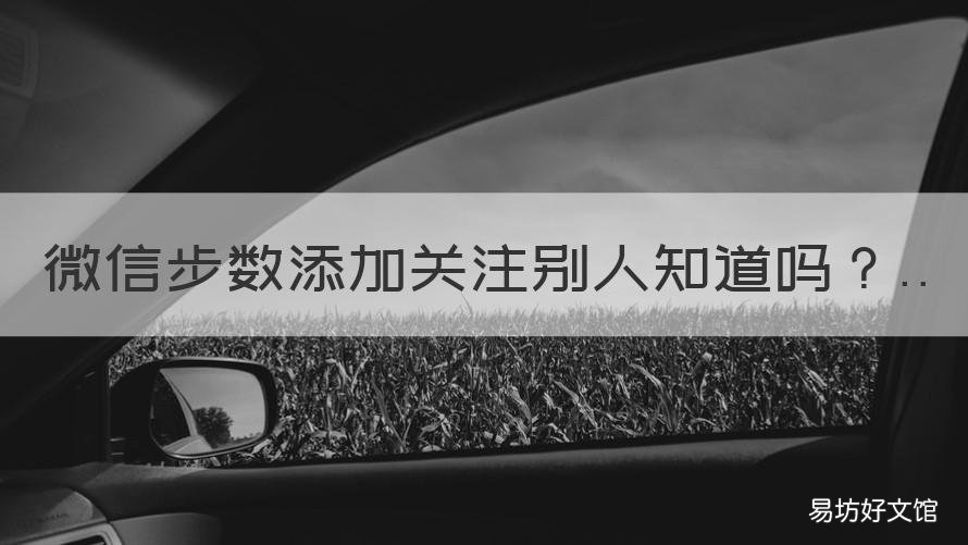 微信步数添加关注别人知道吗 微信步数关注别人别人知道不