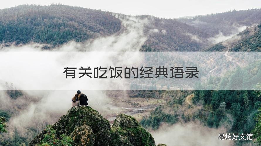 有关吃饭的经典语录 吃货的语录
