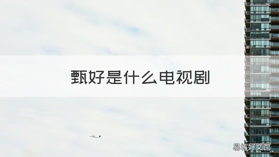 甄好是什么电视剧 甄好是什么电视剧的人物