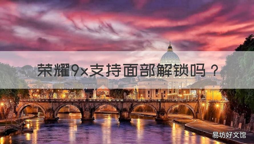 荣耀9x支持面部解锁吗 荣耀九x有面部解锁吗