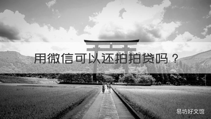 用微信可以还拍拍贷吗 微信拍拍贷怎么借款
