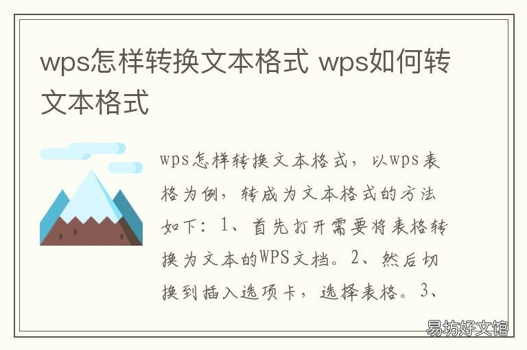 wps怎样转换文本格式 wps怎么转换成文档格式