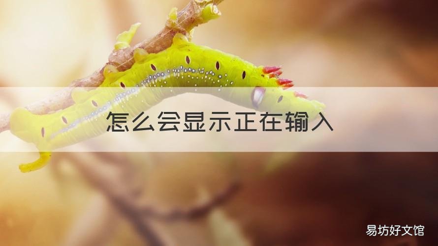 怎么会显示正在输入 如何会显示正在输入
