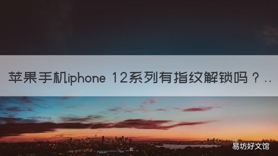 苹果手机iphone 12系列有指纹解锁吗 iphone12系列有没有指纹解锁