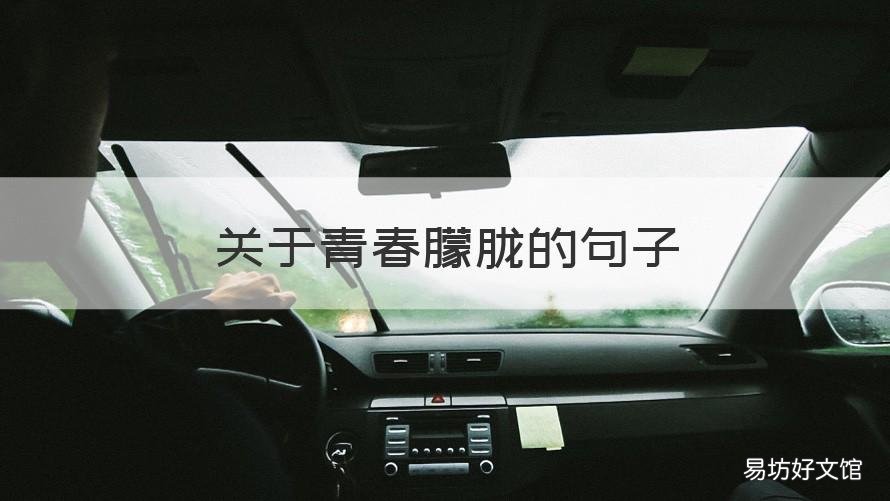 关于青春朦胧的句子 描写朦胧的句子