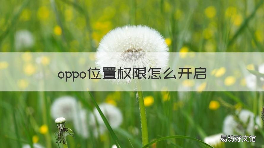 oppo位置权限怎么开启 oppo手机怎样开启位置权限