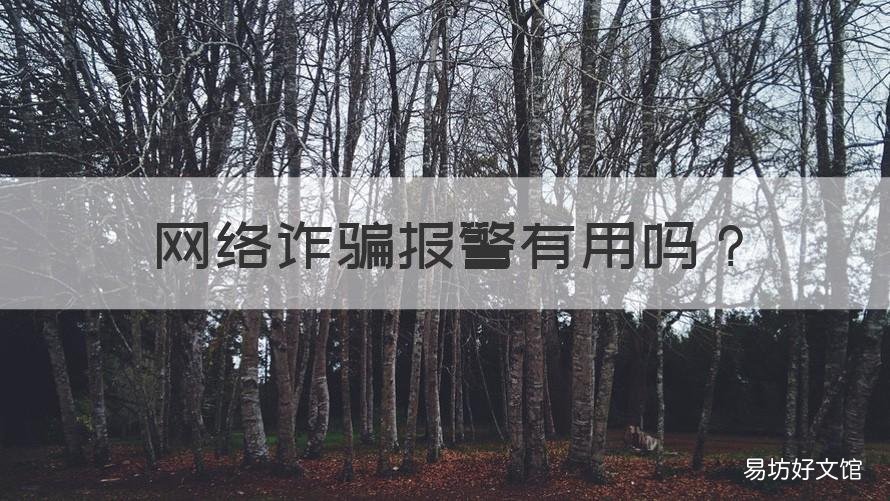 网络诈骗报警有用吗 网络诈骗报警有用吗能追回钱款吗