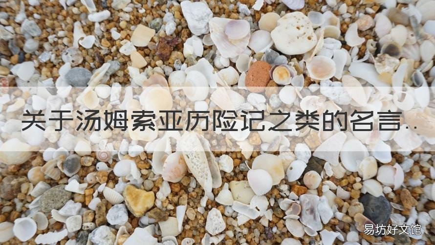 关于汤姆索亚历险记之类的名言 汤姆索亚历险记中的故事名称