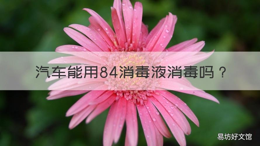 汽车能用84消毒液消毒吗 84消毒液可以给车辆消毒吗