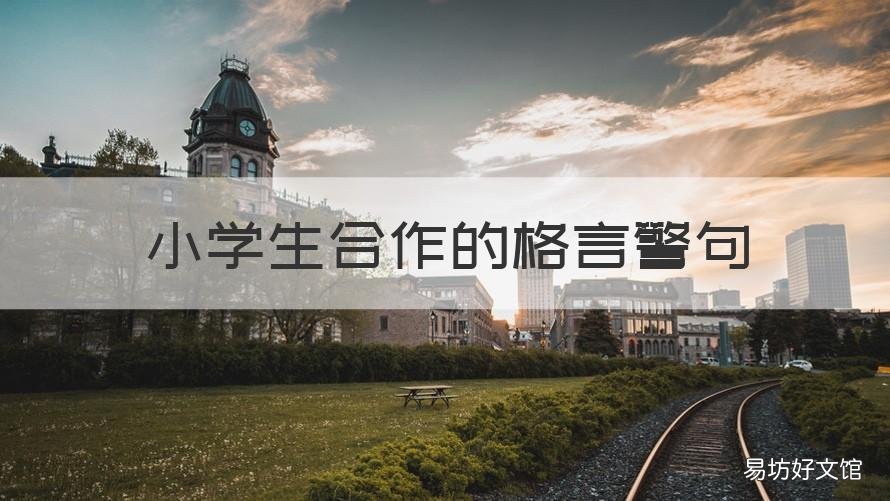小学生合作的格言警句 学生自主合作 的名言名句