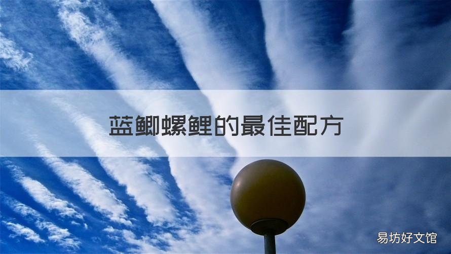 蓝鲫螺鲤的最佳配方 螺鲤速攻蓝鲫怎么配