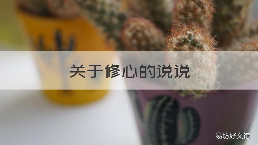 关于修心的说说 关于修心修行的句子