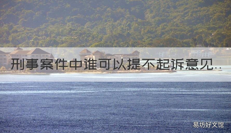 刑事案件中谁可以提不起诉意见 民事案件上诉有用吗