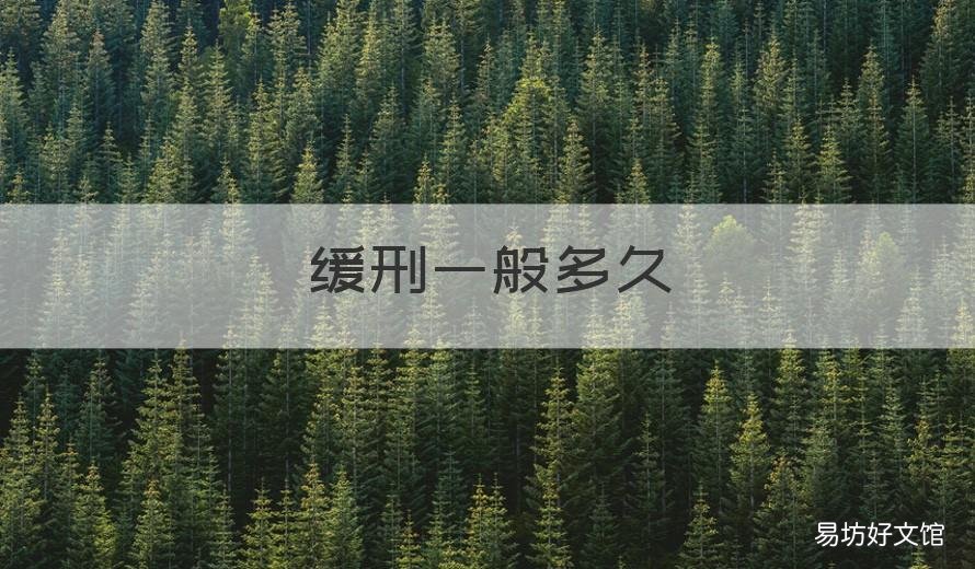 缓刑一般多久 缓刑一般多久报道一次