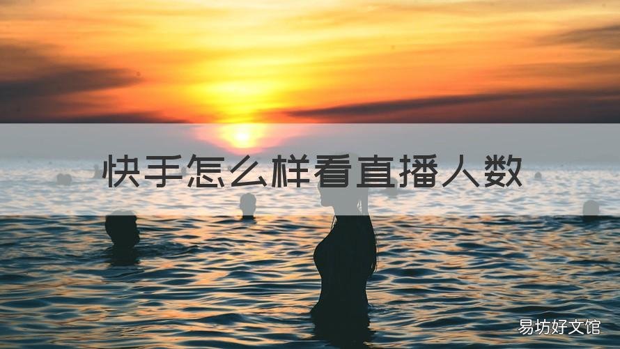 快手怎么样看直播人数 快手怎么样看直播人数多