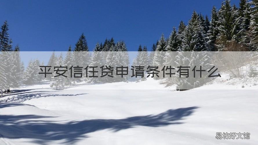 平安信任贷申请条件有什么 平安信任贷申请条件有什么影响