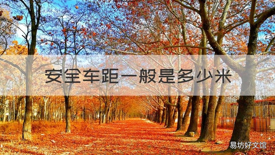 安全车距一般是多少米 行车安全车距多少米