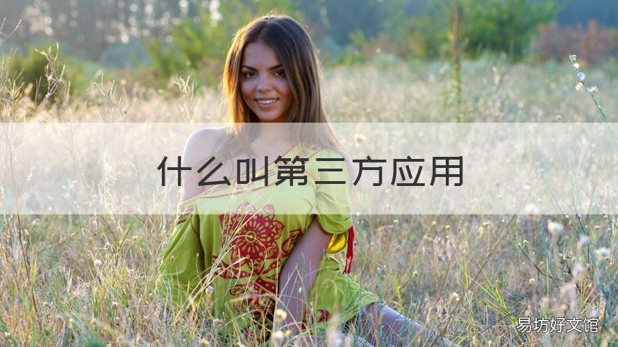 什么叫第三方应用 什么是第三方应用?