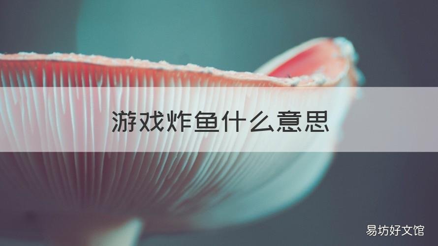 游戏炸鱼什么意思 游戏中炸鱼什么意思