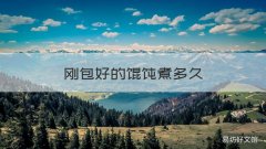 刚包好的馄饨煮多久 包的馄饨要煮多久