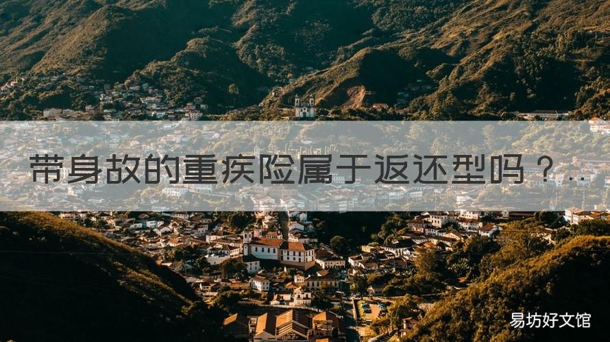 带身故的重疾险属于返还型吗 重疾险属于返还型保险