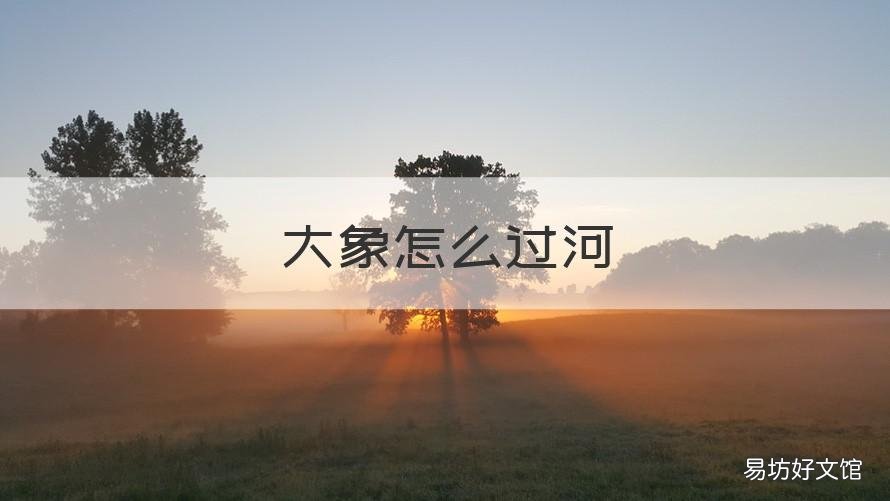 大象怎么过河 大象怎么过河测试
