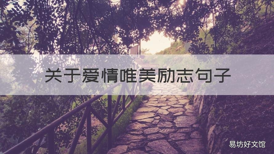 关于爱情唯美励志句子 比较励志的爱情句子