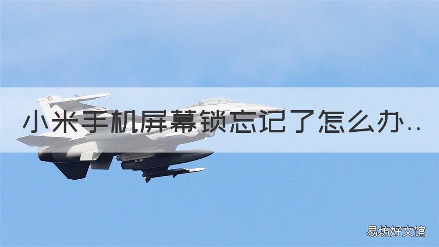 小米手机屏幕锁忘记了怎么办 小米手机屏幕锁了,没有忘记密码怎么办