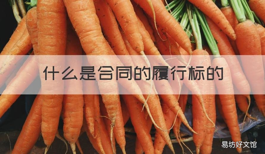 什么是合同的履行标的