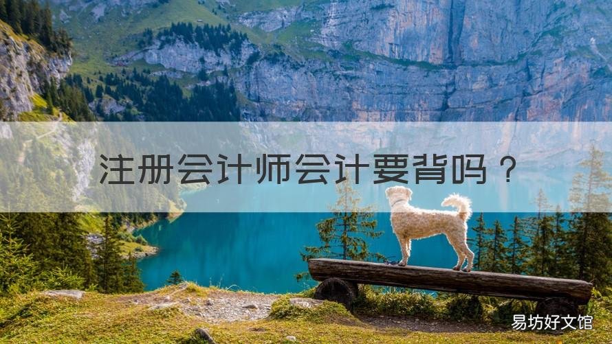 注册会计师会计要背吗 注会审计需要背吗