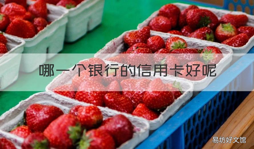 哪一个银行的信用卡好呢 哪几个银行信用卡好