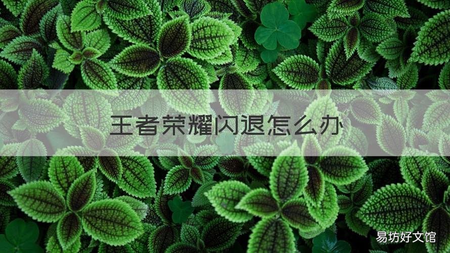 王者荣耀闪退怎么办 王者荣耀闪退怎么办苹果手机